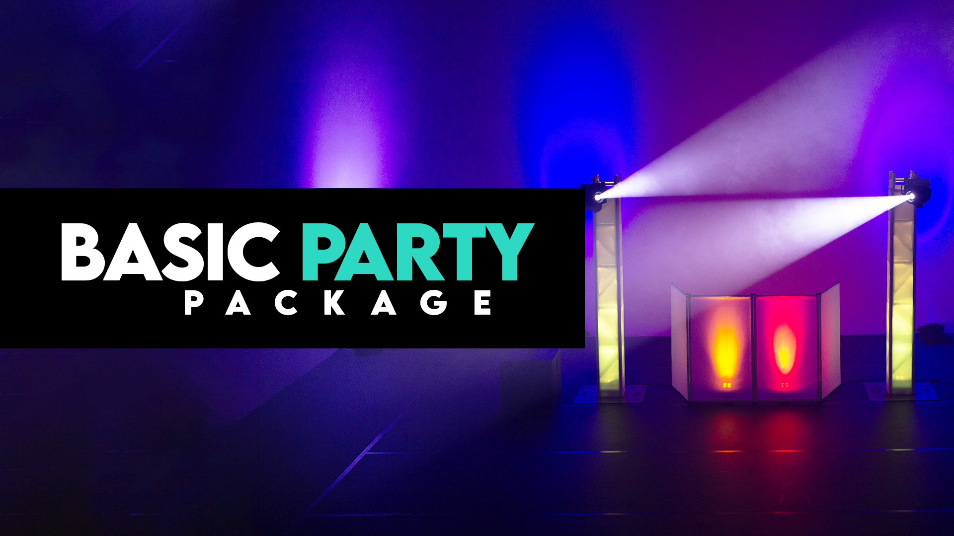Medium-size DJ sound and lighting setup for private parties and corporate events in Arizona