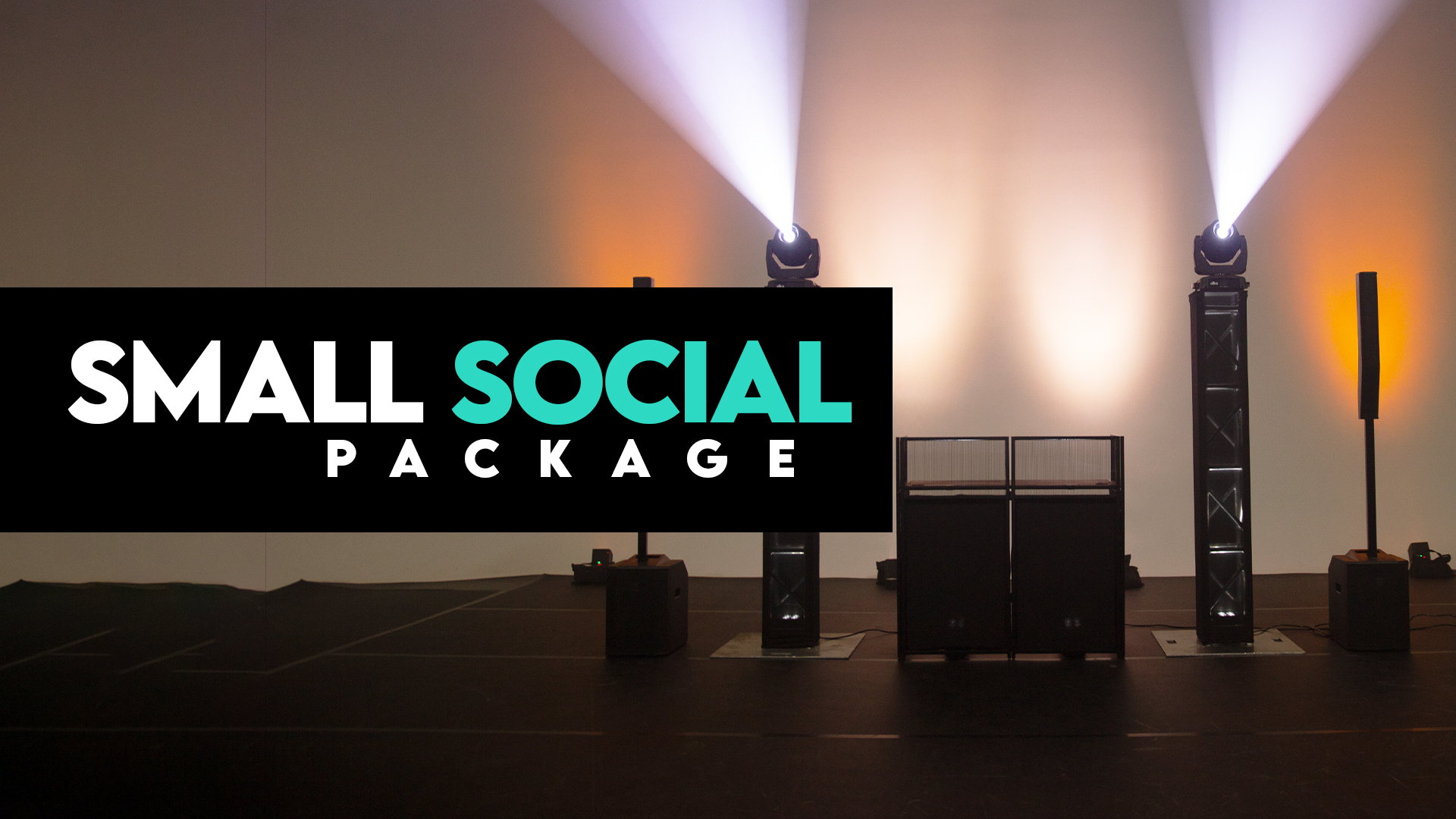 Small DJ sound and lighting setup for private parties and social events in Arizona