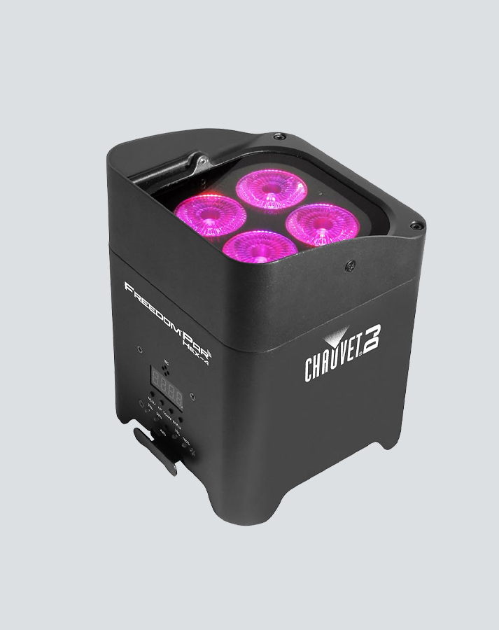 Chauvet Freedom Par Hex-4 wireless LED uplight with powerful color mixing for events and stage lighting